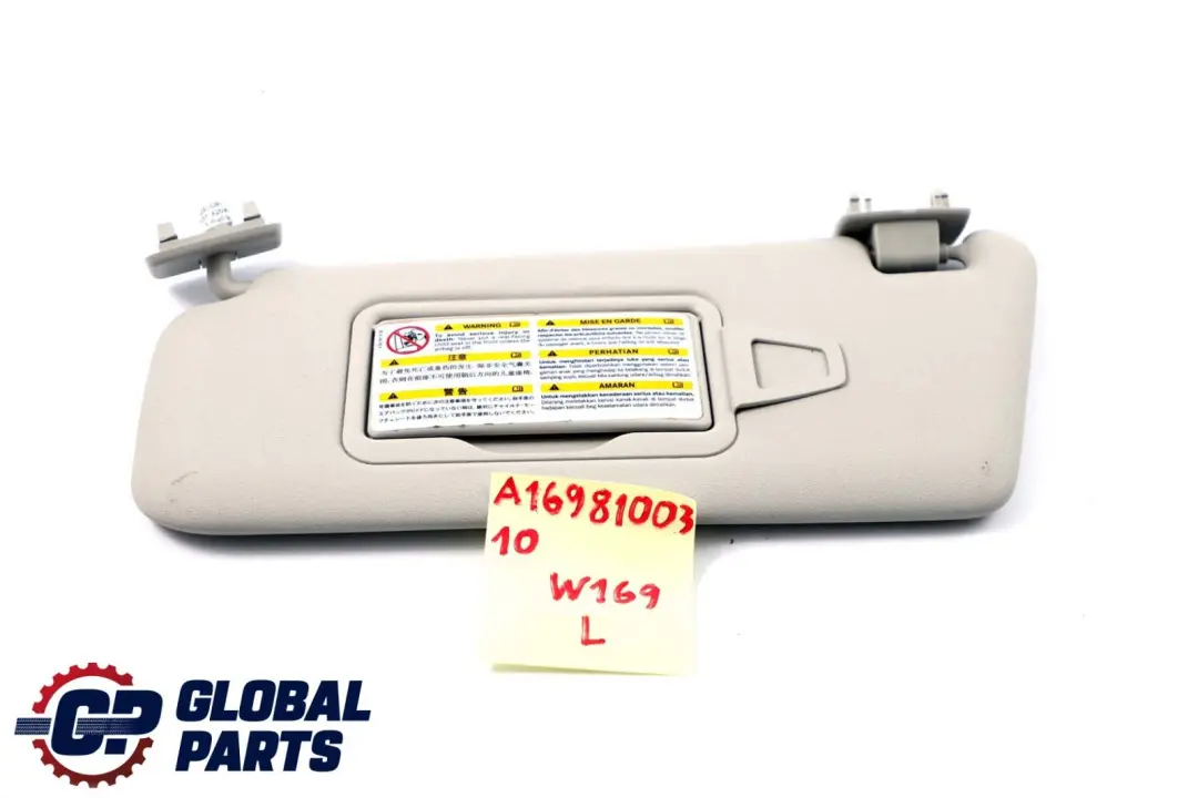 Mercedes-Benz A B Class W169 W245 Sun Visor Cover Left N/S Grey to with Part number A1698100310 Mercedes-Benz A B Class W169 W245 Sun Visor Cover Left N/S Grey - SKU A1698100310 - Part number A1698100310