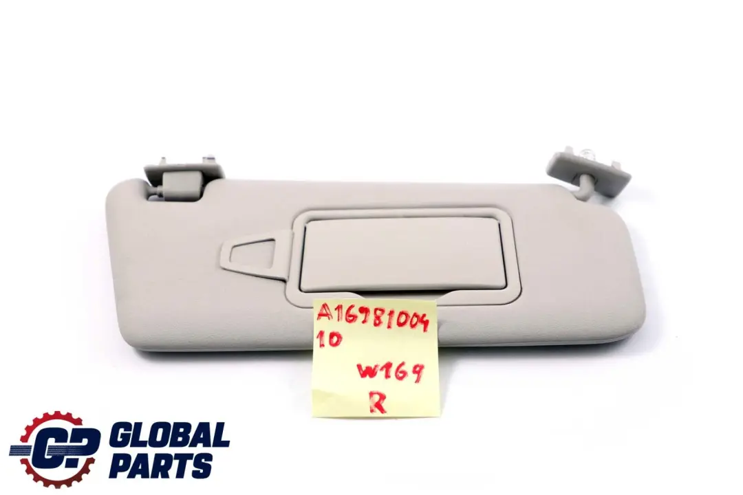 Mercedes A B W169 W245 Sonnenblende Abdeckung rechts Grau - SKU A1698101410 - Teilenummer A1698100310