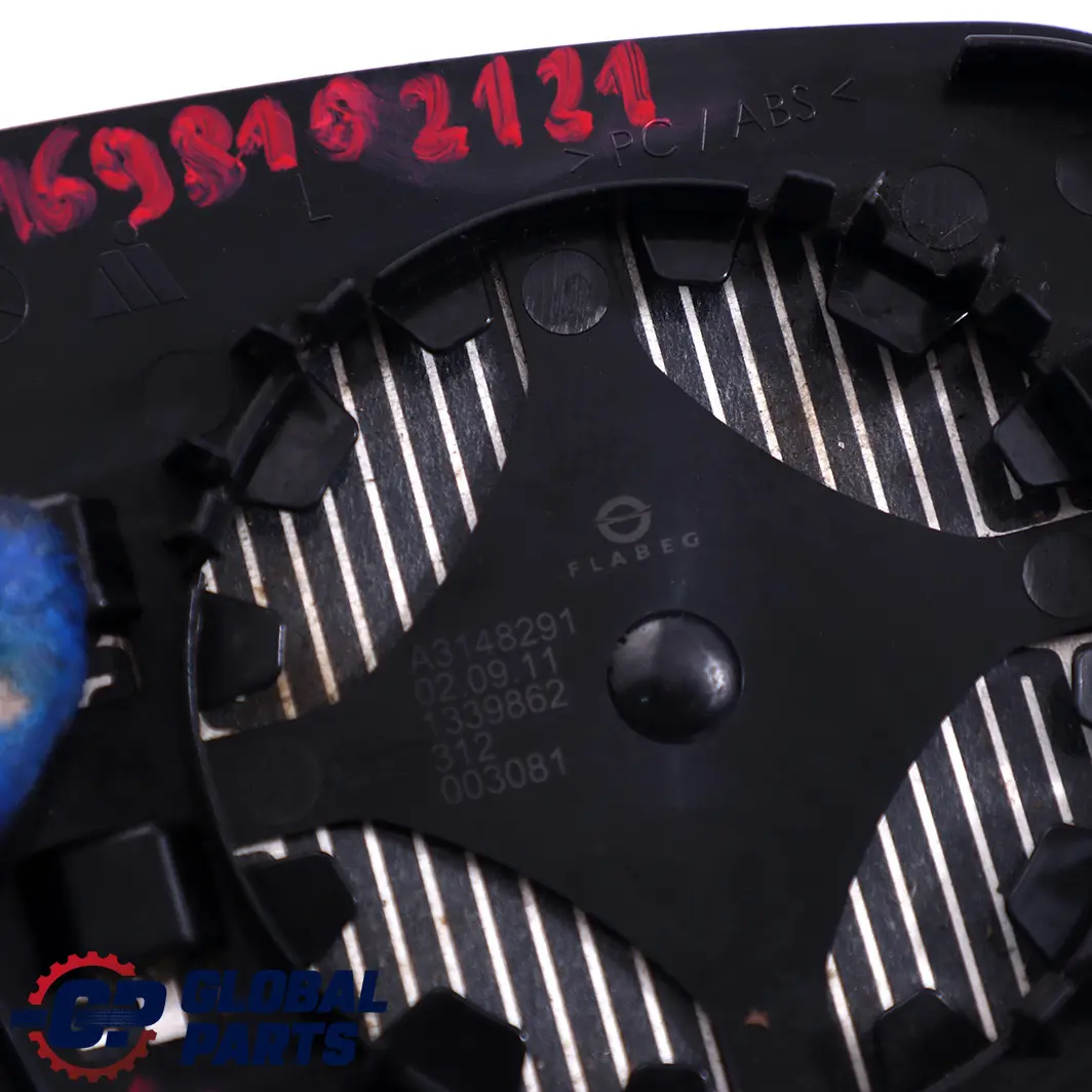  Mercedes-Benz A B Class W169 W245 Left N/S Door Wing Mirror Glass - SKU A1698102121 - Part number A1698102121