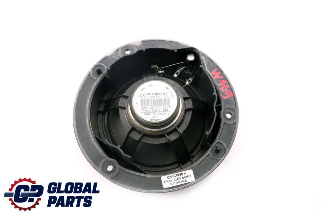  Tür Lautsprecher Mercedes W169 W245 Hinten Links Rechts - SKU A1698200302 - Teilenummer A1698200302