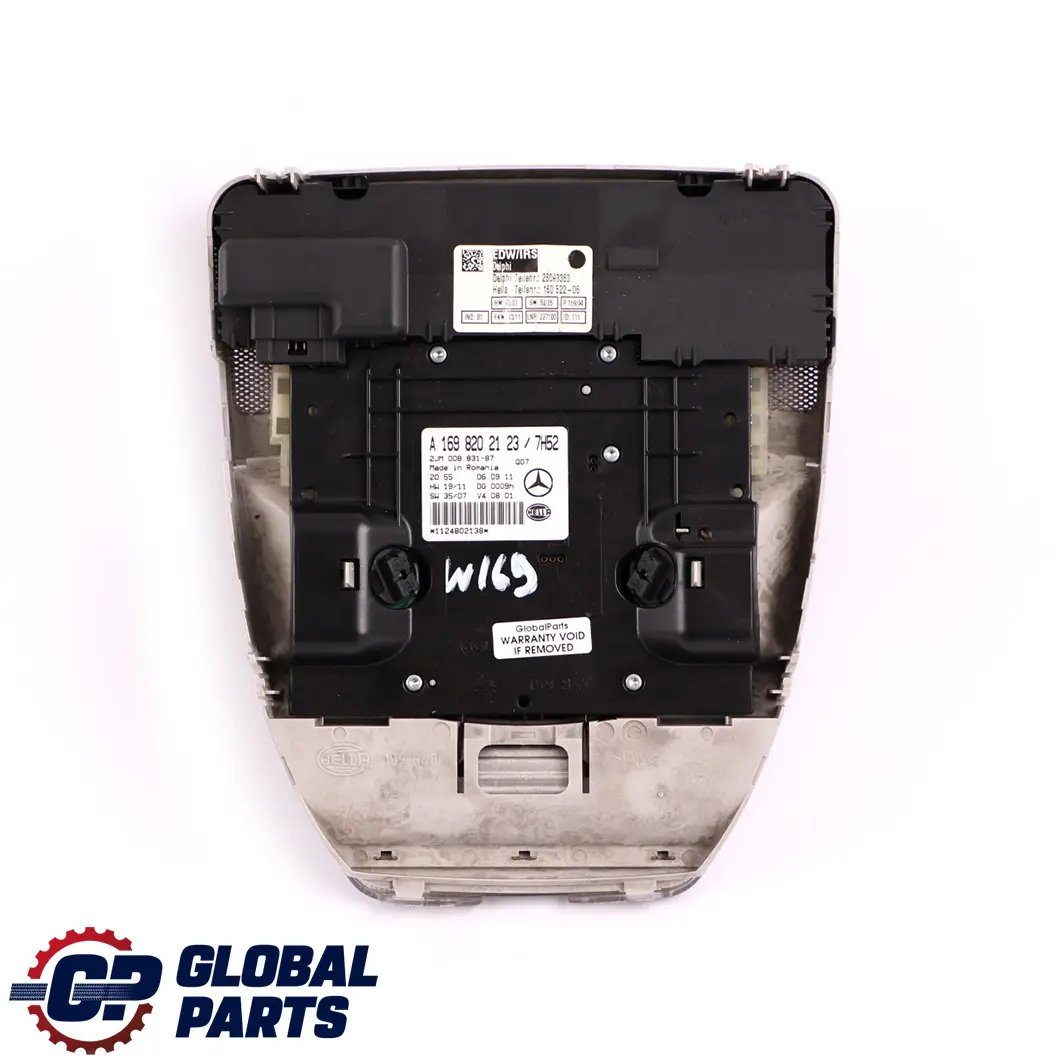 Luz de techo interior Lámpara Unidad de Control para Mercedes W169 W245 con número de pieza A1698202123 Mercedes W169 W245 Luz de techo interior Lámpara Unidad de Control - SKU A1698202123 - Número de pieza A1698202123