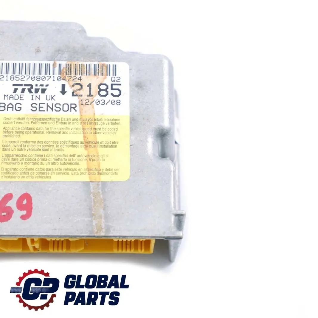  Mercedes-Benz A-Class W169 Airbag System Control Unit Module ECU - SKU A1698202185 - Part number A1698202185