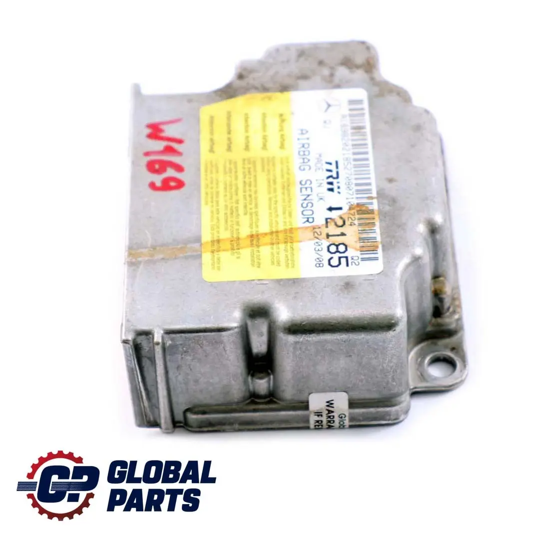  Mercedes-Benz W169 Sistema de Airbag Unidad de Control Módulo ECU - SKU A1698202185 - Número de pieza A1698202185