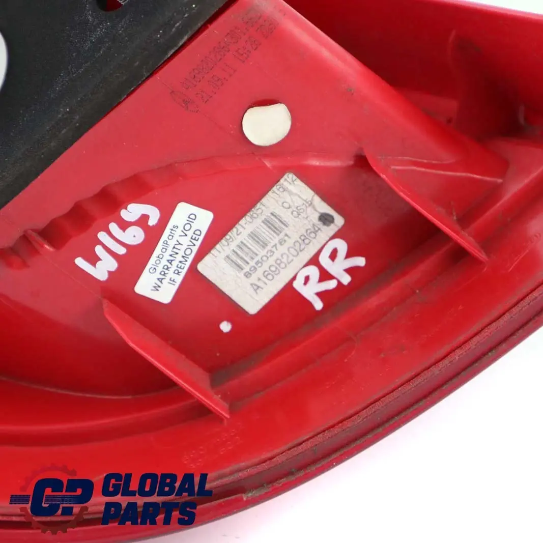  Mercedes-Benz A W169 Rear Right O/S Tail Light Lamp Side Panel - SKU A1698202864 - Part number A1698202864