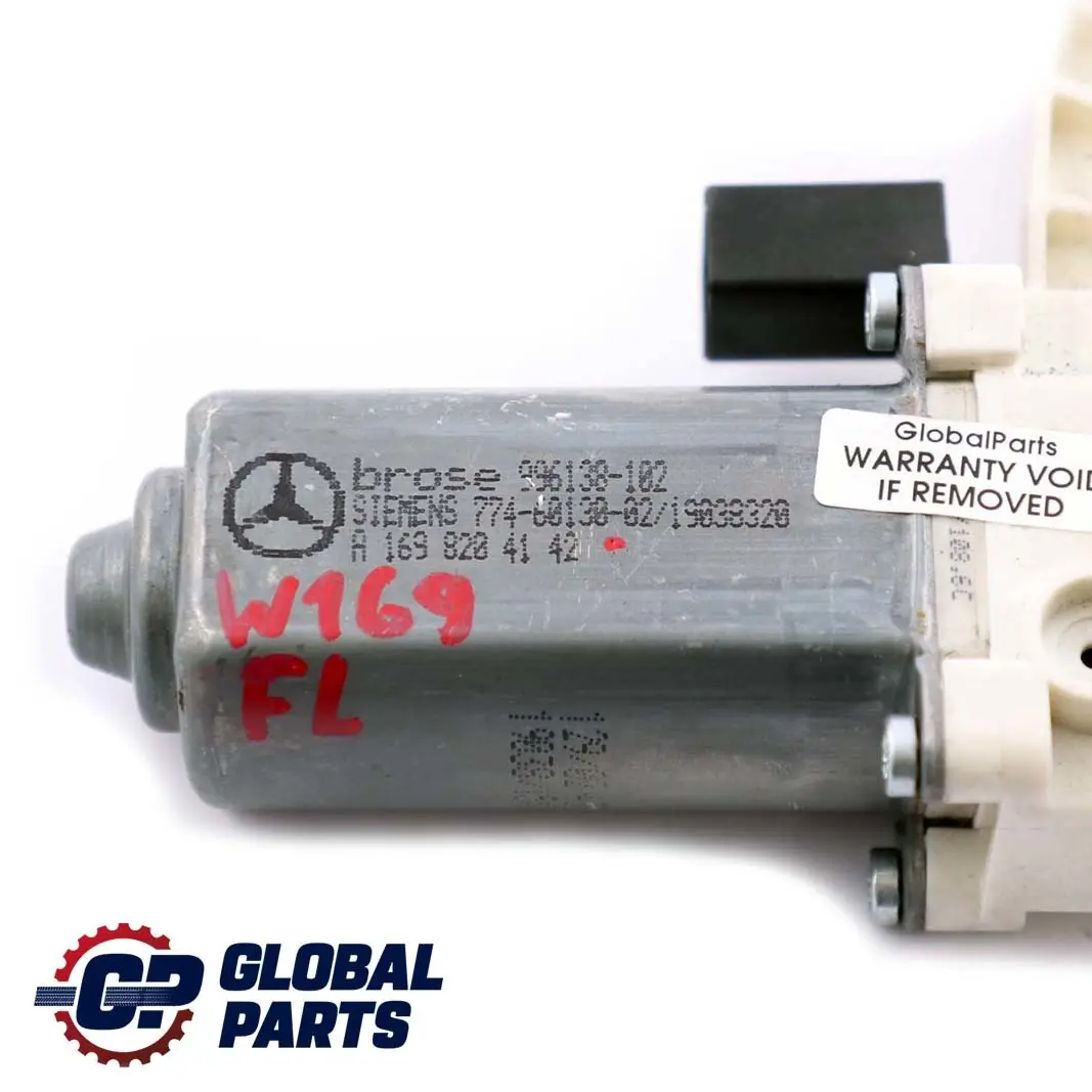 Mercedes W169 Delantero Izquierdo Ventana Motor Regulador - SKU A1698204142 - Número de pieza A1698204142