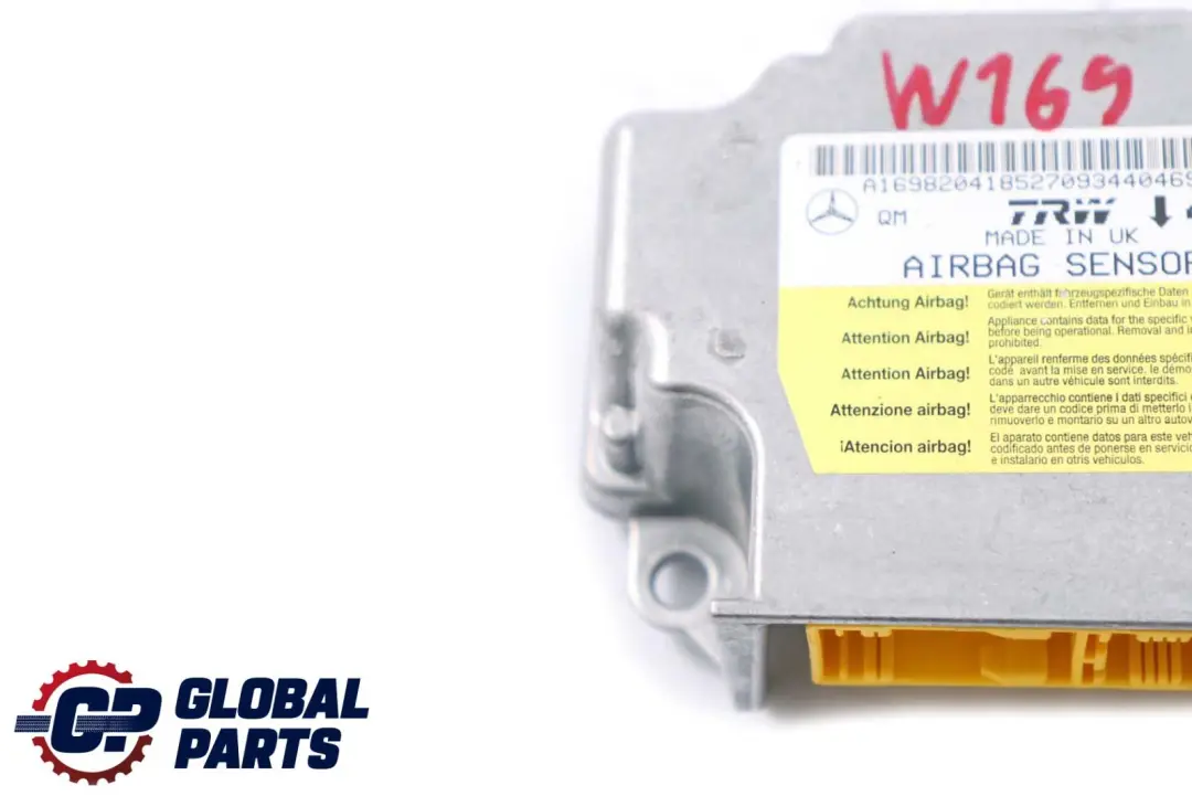 Mercedes W169 W245 Modulo unità di controllo del sistema airbag ECU - SKU A1698204185 - Numero di parte A1698204185