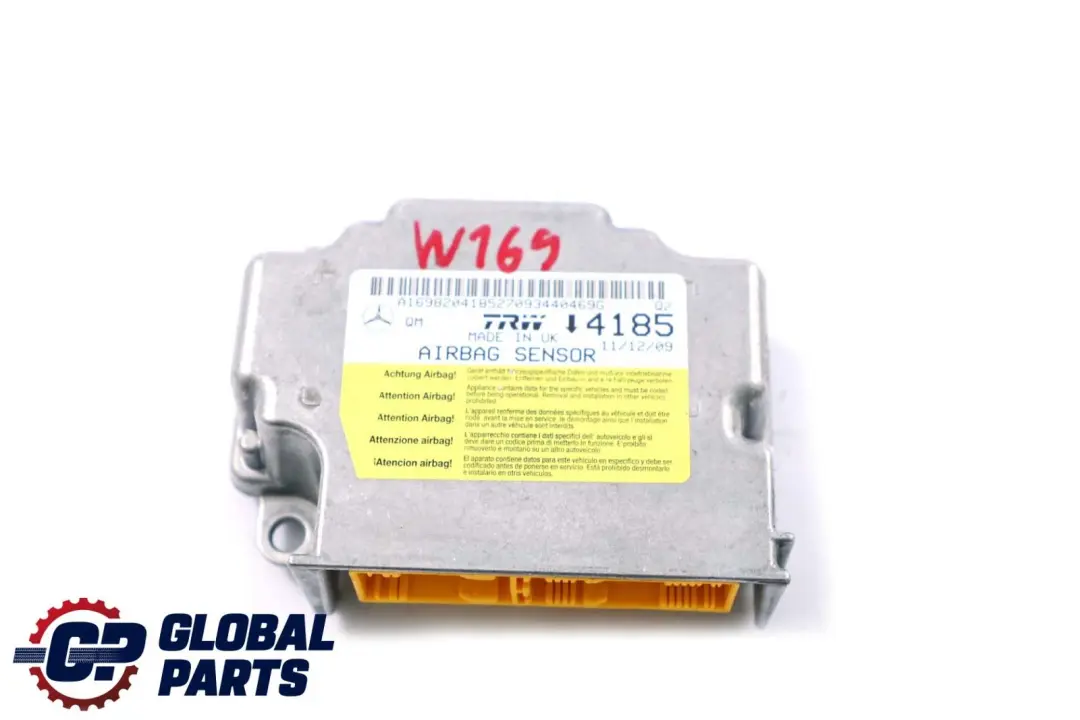 Mercedes A B Class W169 W245 Airbag System Control Unit Module ECU - SKU A1698204185 - Part number A1698204185