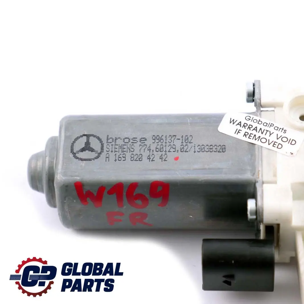 Regolatore Motore Finestrino Anteriore Destro O/S per Mercedes W169 con numero di parte A1698204242 Mercedes W169 Regolatore Motore Finestrino Anteriore Destro O/S - SKU A1698204242 - Numero di parte A1698204242