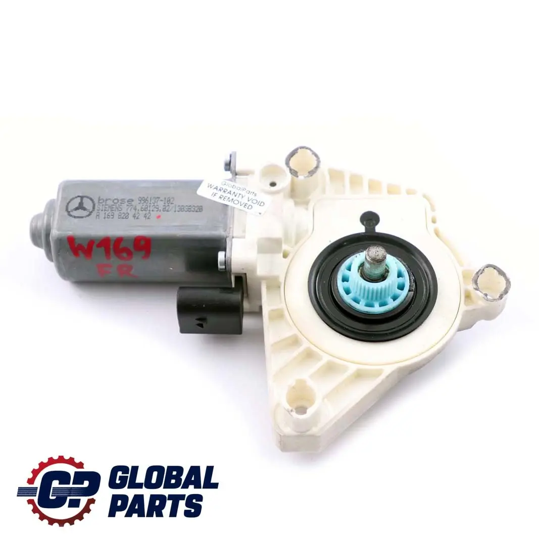 Fensterhebermotor Antrieb Vorne Rechts für Mercedes W169 mit Teilenummer A1698204242 Mercedes W169 Fensterhebermotor Antrieb Vorne Rechts - SKU A1698204242 - Teilenummer A1698204242
