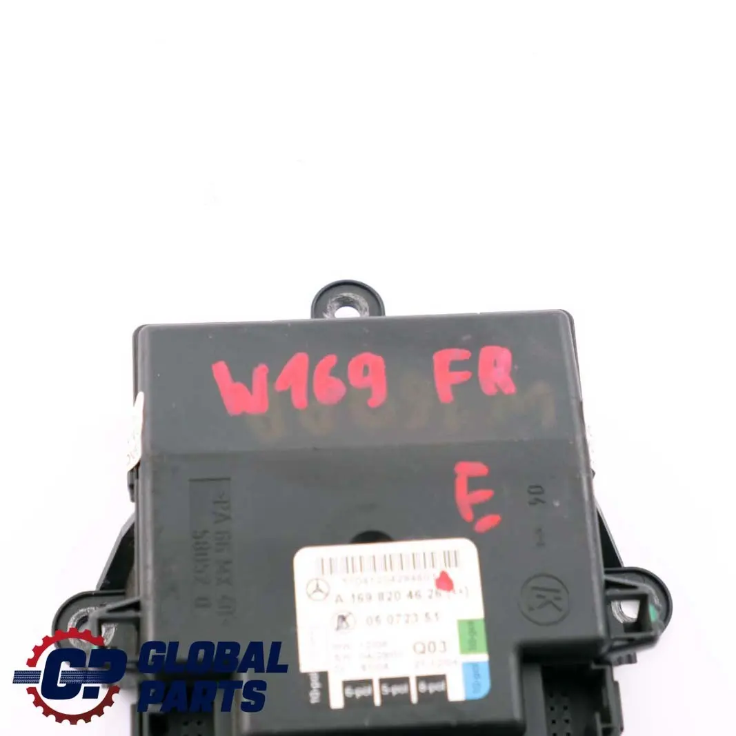 Puerta Delantera Derecha Modulo De Unidad De Control para Mercedes W169 con número de pieza A1698204626 Mercedes W169 Puerta Delantera Derecha Modulo De Unidad De Control - SKU A1698204626 - Número de pieza A1698204626