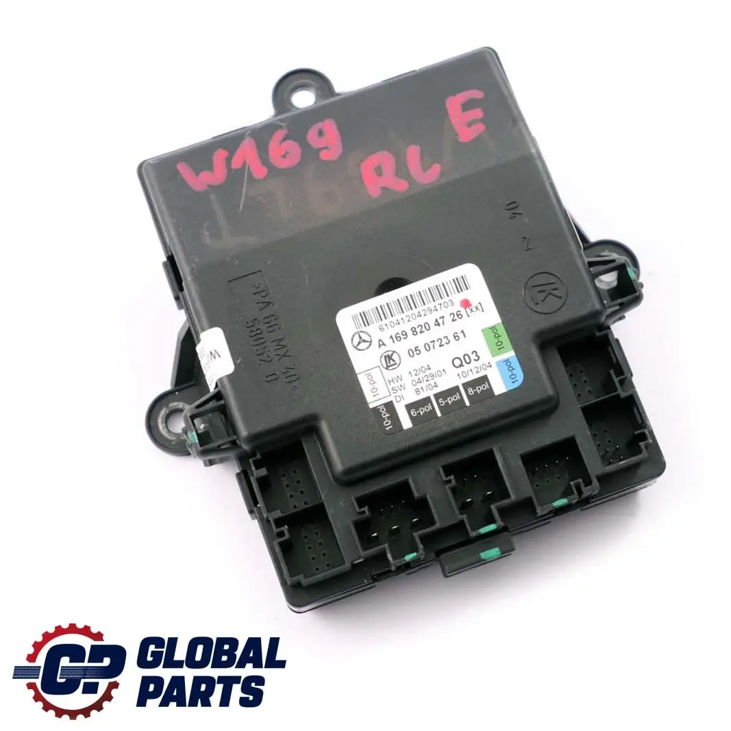  Mercedes-Benz A-Klasse W169 Tür Hinten Links Steurgerät Modul - SKU A1698204726 - Teilenummer A1698204726