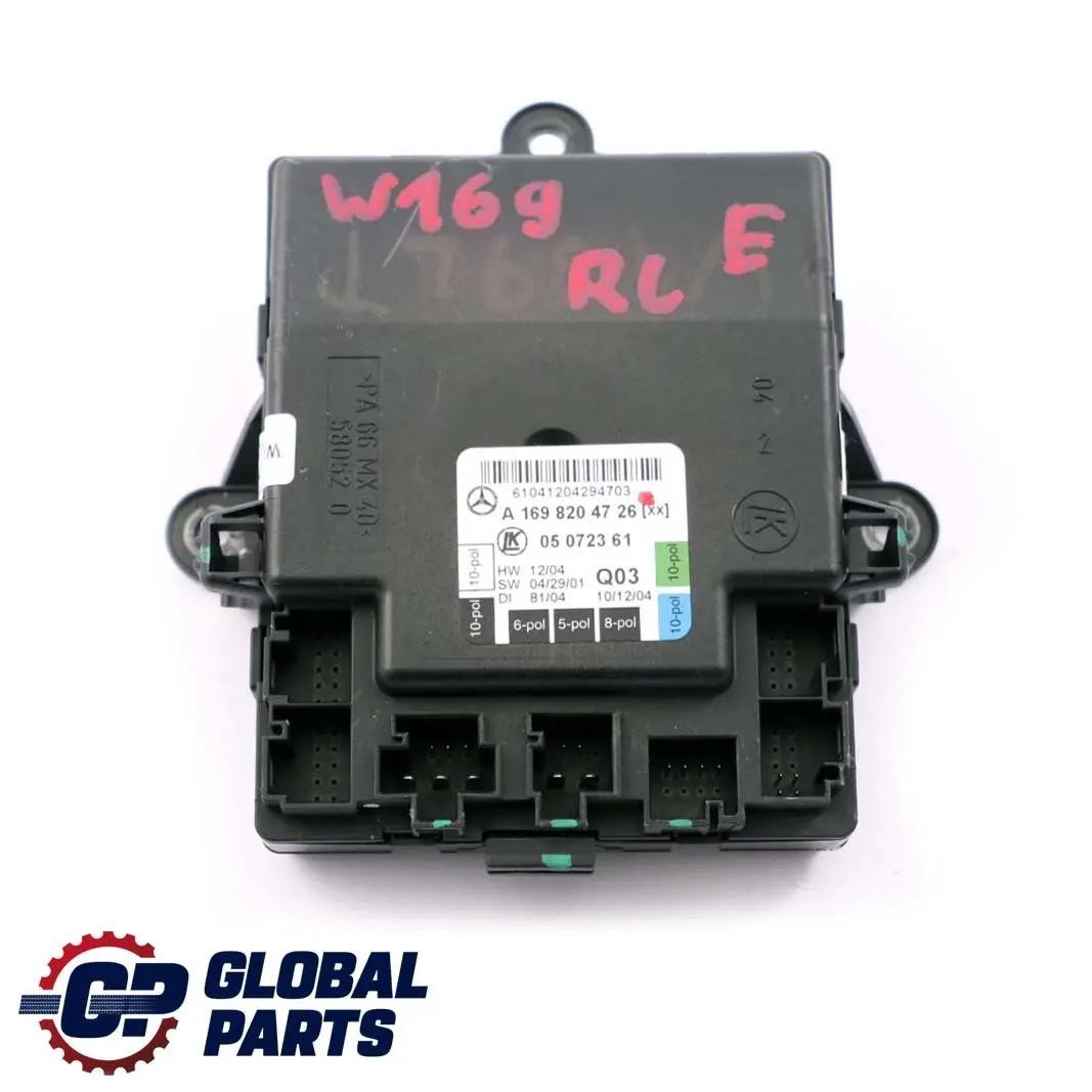 Puerta Trasera Izquierda Modulo Unidad De Control para Mercedes W169 con número de pieza A1698204726 Mercedes W169 Puerta Trasera Izquierda Modulo Unidad De Control - SKU A1698204726 - Número de pieza A1698204726