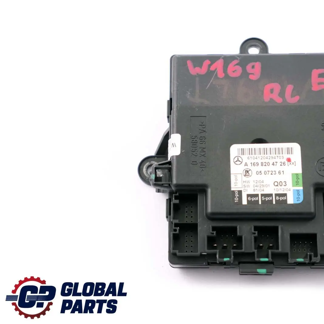  Mercedes-Benz A-Klasse W169 Tür Hinten Links Steurgerät Modul - SKU A1698204726 - Teilenummer A1698204726