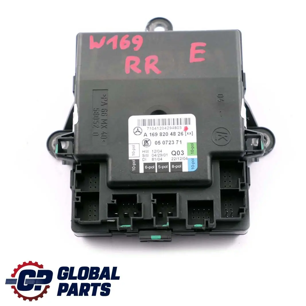 Mercedes-Benz Clase A W169 Rear Right Door Control Unit Module para con número de pieza A1698204826 Mercedes-Benz Clase A W169 Rear Right Door Control Unit Module - SKU A1698204826 - Número de pieza A1698204826