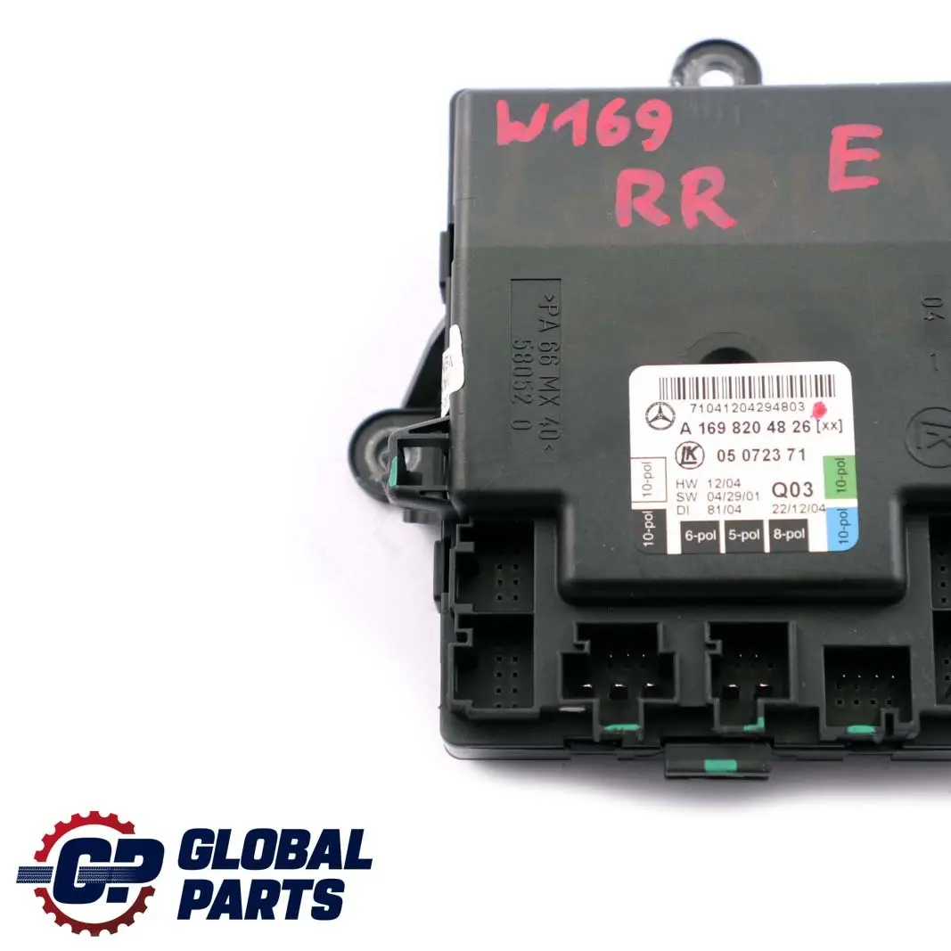  Mercedes-Benz A-Class W169 Rear Right Door O/S Control Unit Module - SKU A1698204826 - Part number A1698204826