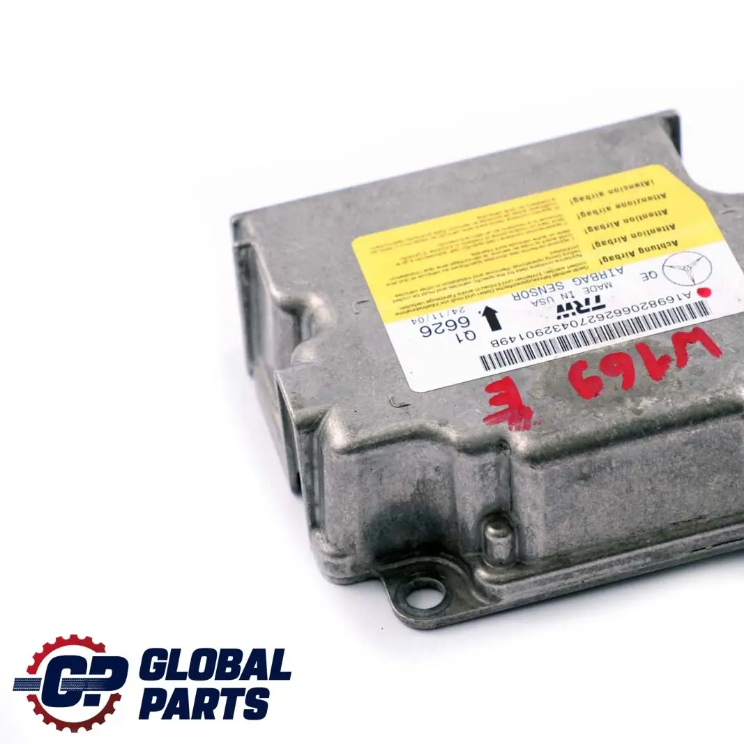  Mercedes-Benz A B W169 W245 Airbag System Control Unit Module ECU - SKU A1698206626 - Part number A1698206626