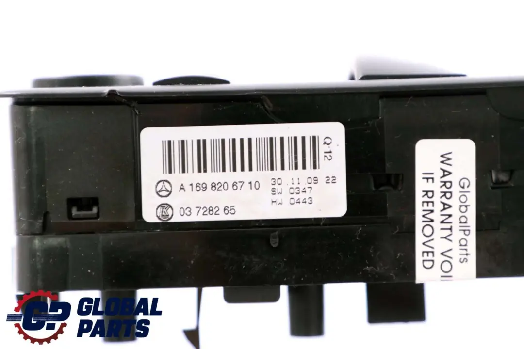 Bouton D'interrupteur Vitre Avant Côté Conducteur pour Mercedes W169 W245 à propos du numéro de pièce A1698206710 Mercedes W169 W245 Bouton D'interrupteur Vitre Avant Côté Conducteur - SKU A1698206710 - Numéro de pièce A1698206710