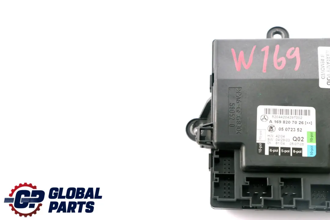  Mercedes-Benz A B Class W169 W245 Door Control Unit Right O/S Front - SKU A1698207026 - Part number A1698207026
