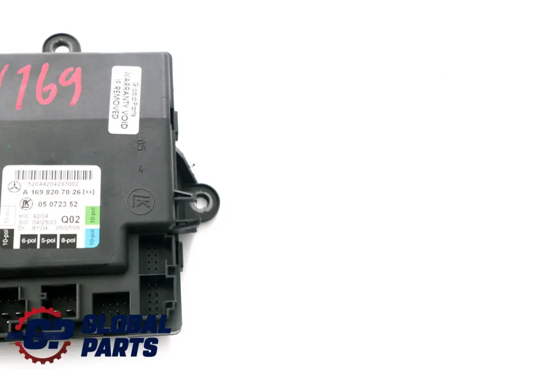 Unidad De Control De Puerta Derecha Delantera para Mercedes B W169 W245 con número de pieza A1698207026 Mercedes B W169 W245 Unidad De Control De Puerta Derecha Delantera - SKU A1698207026 - Número de pieza A1698207026