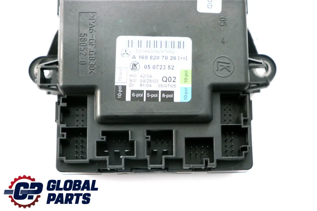 Unidad De Control De Puerta Derecha Delantera para Mercedes B W169 W245 con número de pieza A1698207026 Mercedes B W169 W245 Unidad De Control De Puerta Derecha Delantera - SKU A1698207026 - Número de pieza A1698207026