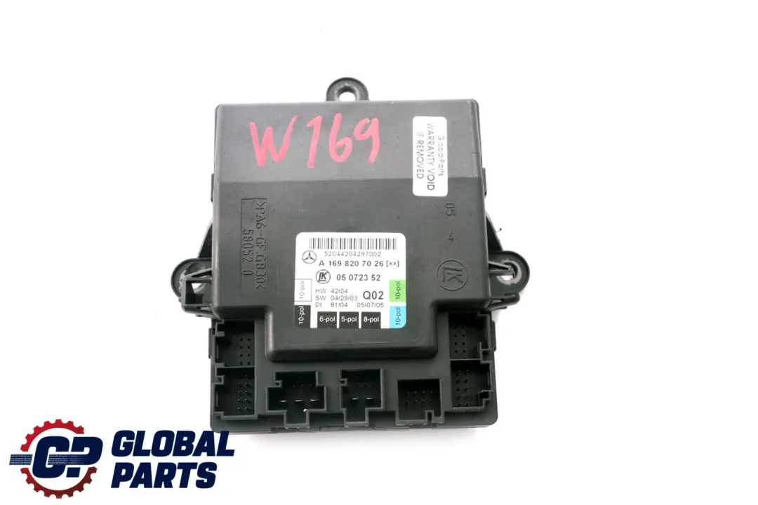  Mercedes-Benz A B Class W169 W245 Door Control Unit Right O/S Front - SKU A1698207026 - Part number A1698207026