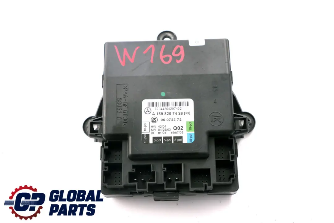  Mercedes-Benz A B Class W169 W245 Door Control Unit Right O/S Rear - SKU A1698207426 - Part number A1698207426