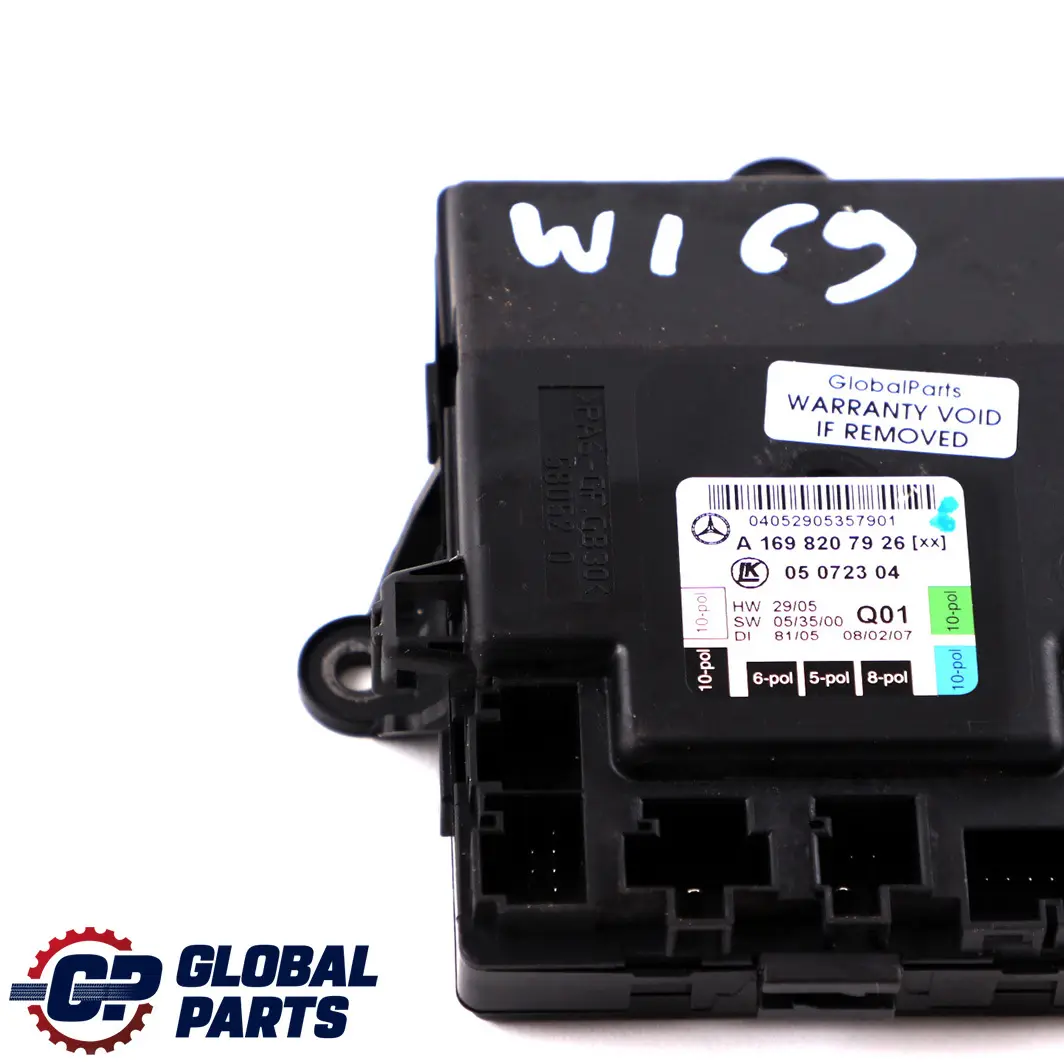Unidad De Control Mercedes W169 W245 Puerta Delantera Izquierda para con número de pieza A1698207926 Unidad De Control Mercedes W169 W245 Puerta Delantera Izquierda - SKU A1698207926 - Número de pieza A1698207926