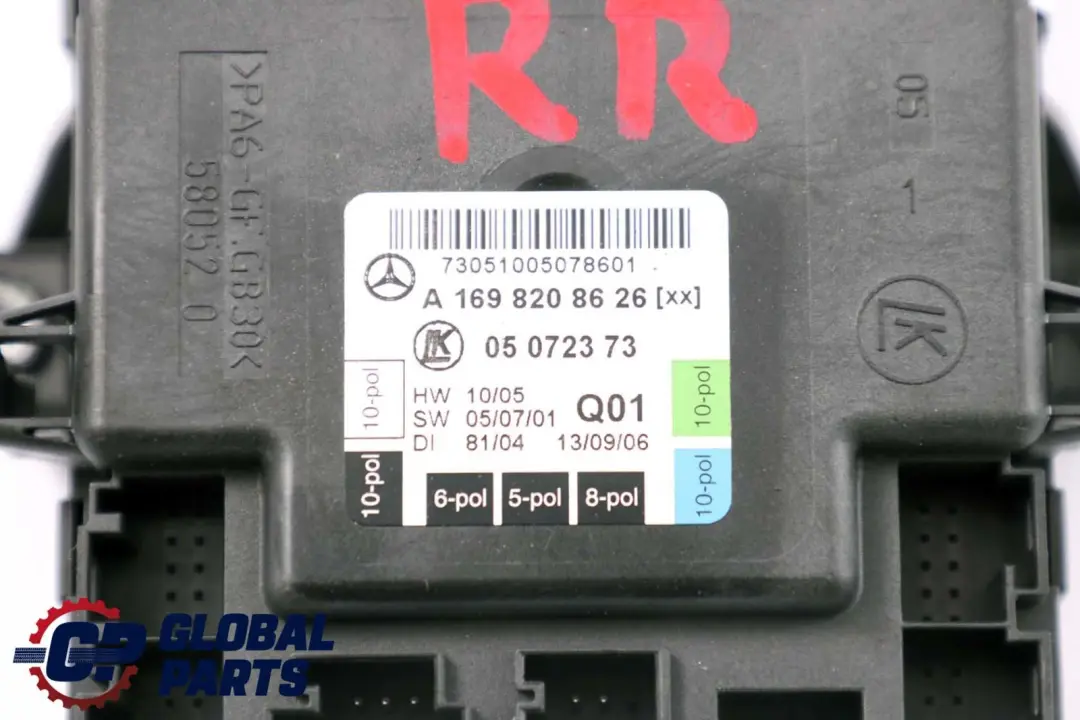  Mercedes-Benz A B W169 W245 Door Control Module Right Rear O/S - SKU A1698208626 - Part number A1698208626