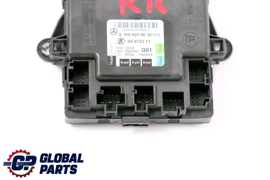  Mercedes-Benz A B Classe W169 W245 Porte Appareil de Commande Arriere Droite - SKU A1698208626 - Numéro de pièce A1698208626