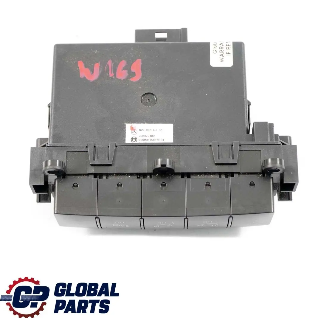 Mercedes W169 W245 PDC Interruptor Control Aparcamiento Modo Remolque A169820871 - SKU A1698208710 - Número de pieza A1698208710