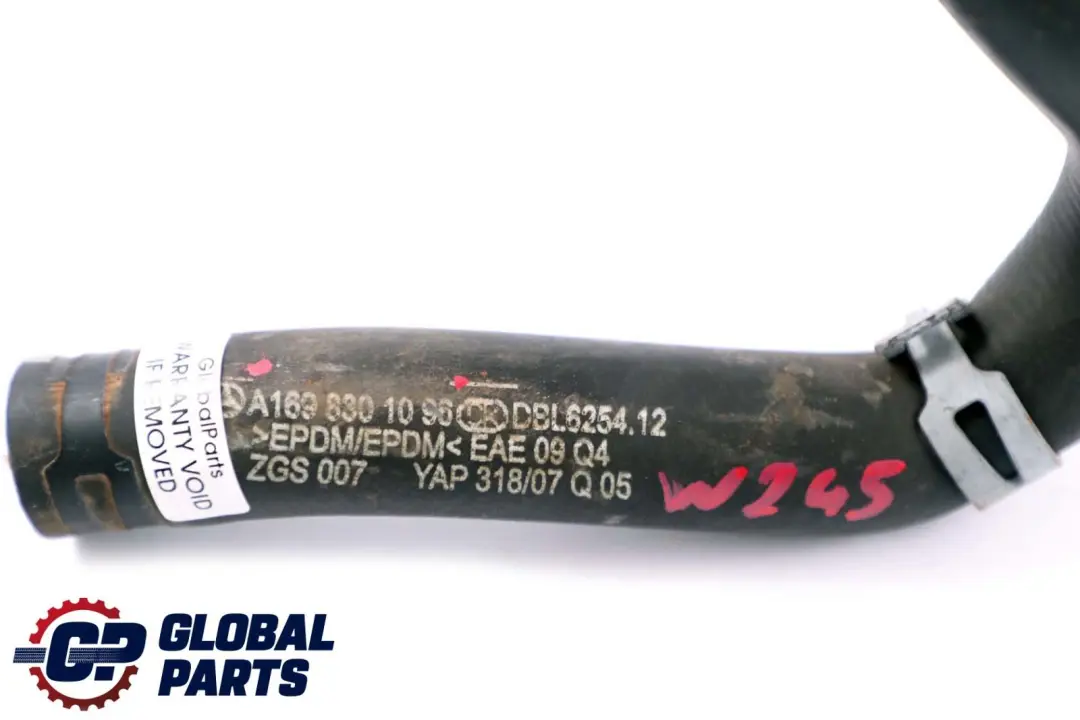 Mercedes-Benz A B Class W169 W245 Water Coolant Hose Pipe  - SKU A1698301096 - Part number A1698301096