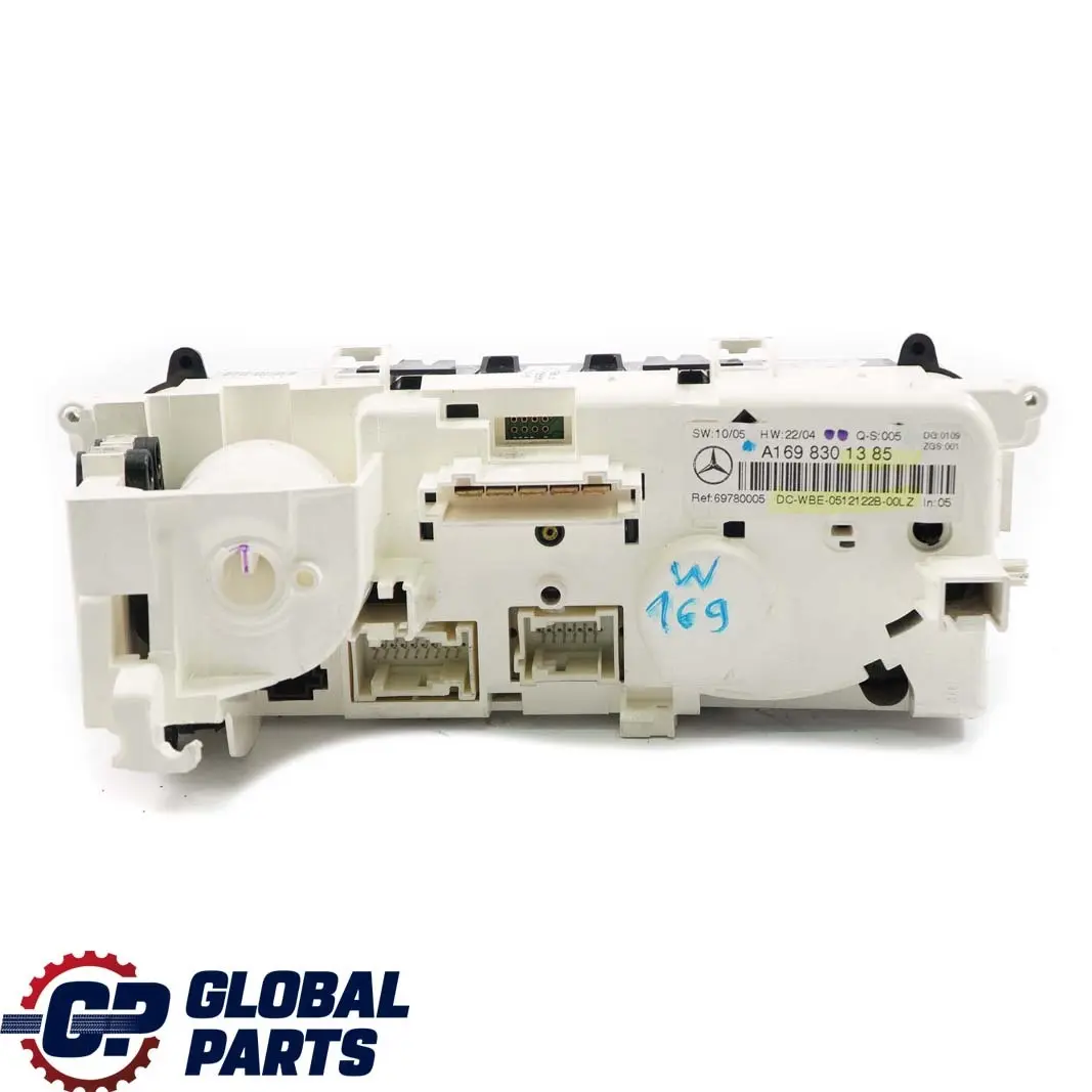Mercedes-Benz W169 W245 Heater Climate Control Unit Switch Panel to with Part number A1698301385 Mercedes-Benz W169 W245 Heater Climate Control Unit Switch Panel - SKU A1698301385 - Part number A1698301385