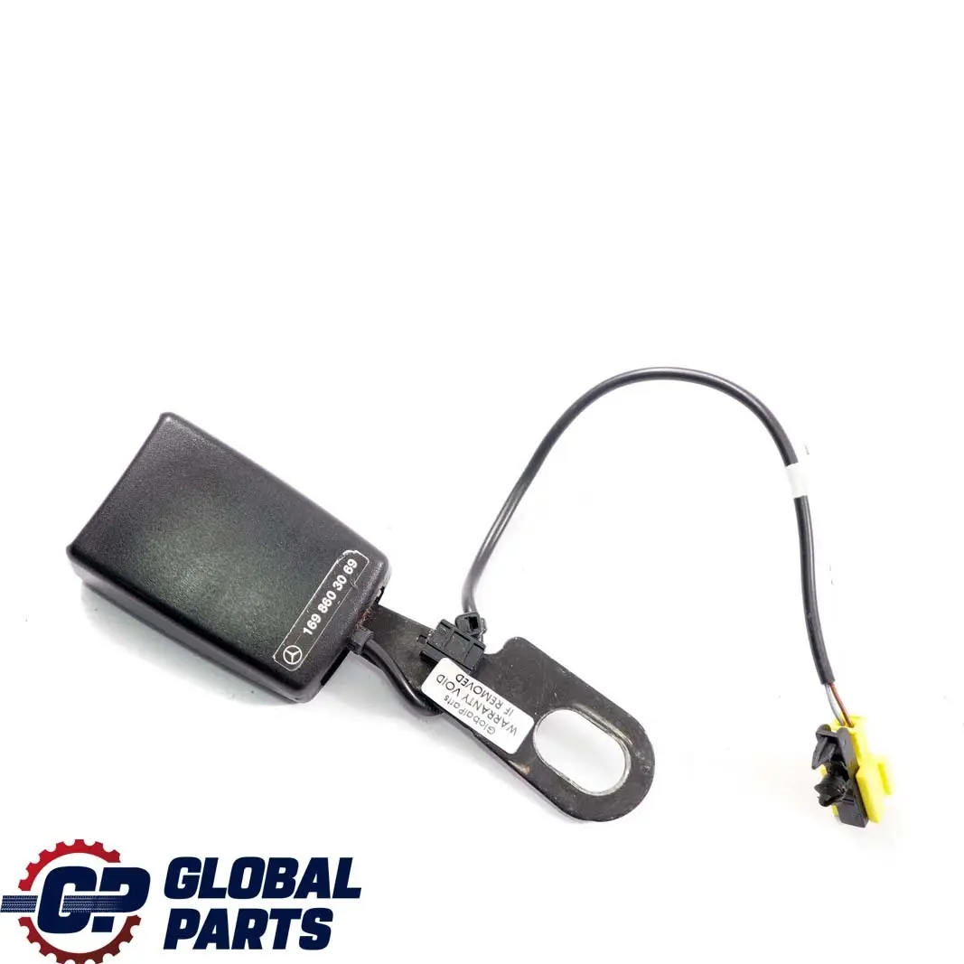 Fibbia chiusura cintura di sicurezza posteriore destra per Mercedes A B W169 W245 con numero di parte A1698603069 Mercedes A B W169 W245 Fibbia chiusura cintura di sicurezza posteriore destra - SKU A1698603069-1 - Numero di parte A1698603069