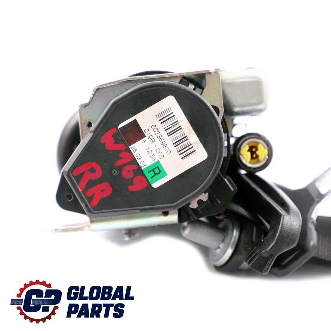 Mercedes W169 Cintura Di Sicurezza Posteriore Destra Nero - SKU A1698605885 - Numero di parte A1698605885