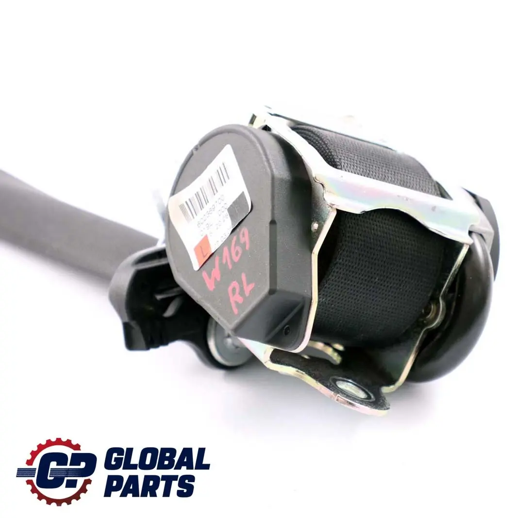 Left N/S Seat Belt Black to Mercedes W169 Rear with Part number A1698606185 Mercedes W169 Rear Left N/S Seat Belt Black - SKU A1698606185 - Part number A1698606185
