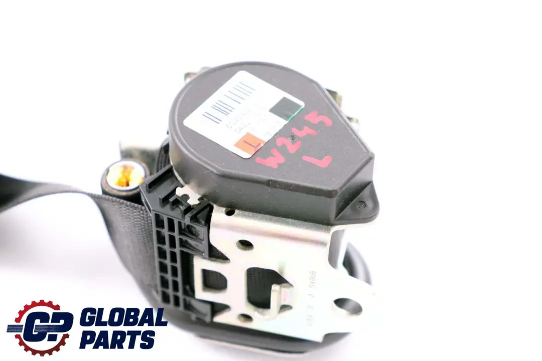 Mercedes W245 Rear Left N/S Seat Belt Black - SKU A1698607985 - Part number A1698607985