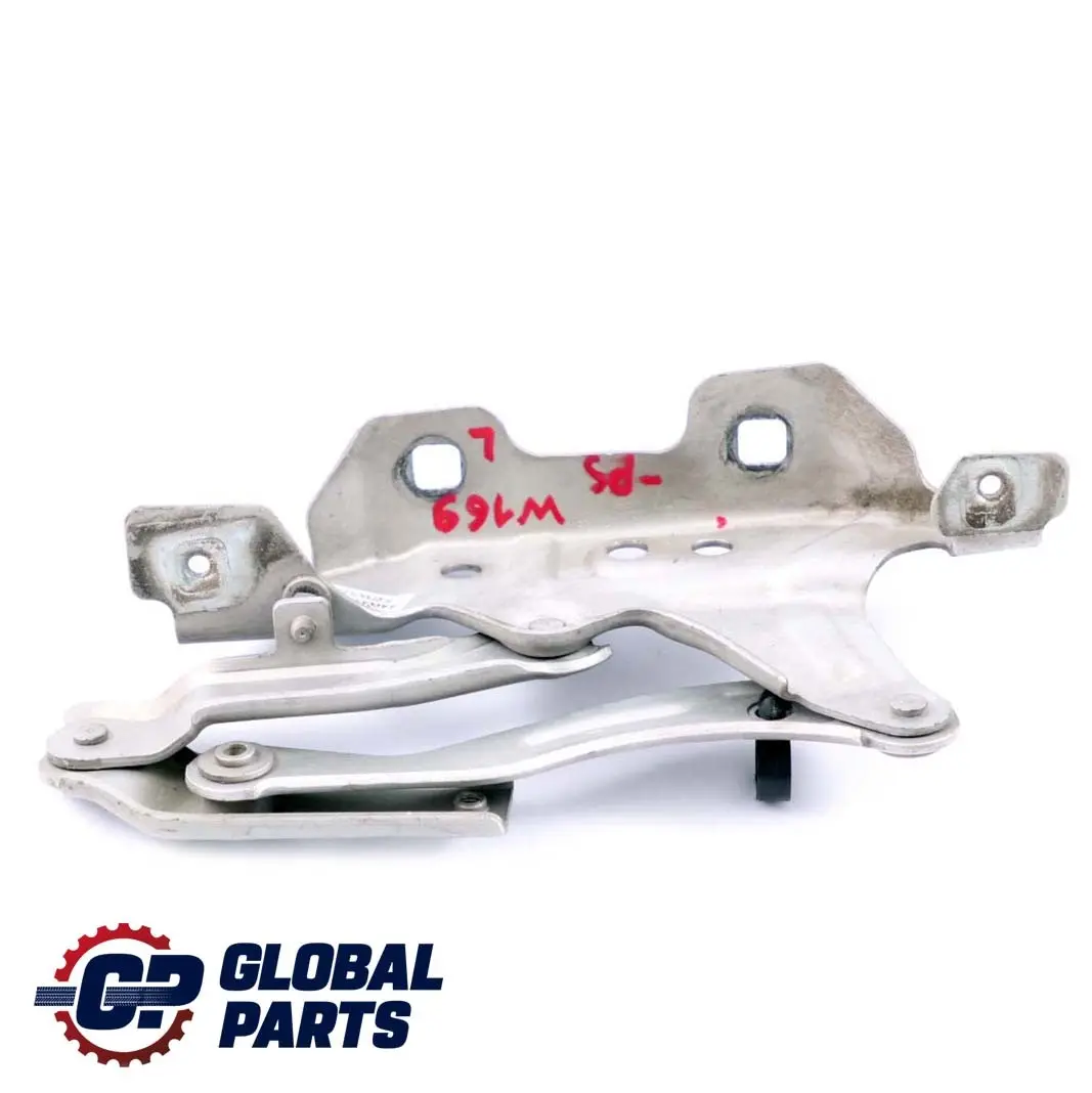 Hinge Left N/S Bonnet Front Polar Silver 761 to Mercedes A-Class W169 with Part number A1698800128 Mercedes A-Class W169 Hinge Left N/S Bonnet Front Polar Silver 761 - SKU A1698800128-PS - Part number A1698800128