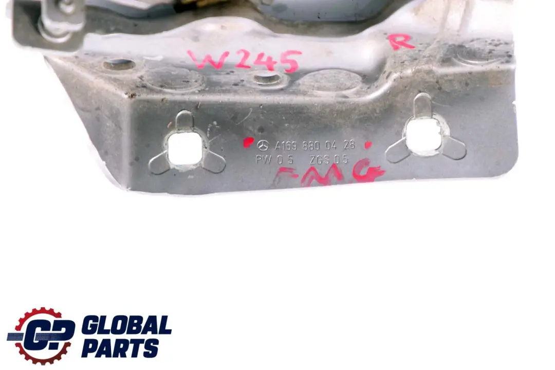 Hinge Right Bonnet Hood Front Mountain Grey to Mercedes B-Class W245 with Part number A1698800428 Mercedes B-Class W245 Hinge Right Bonnet Hood Front Mountain Grey - SKU A1698800428-MG - Part number A1698800428