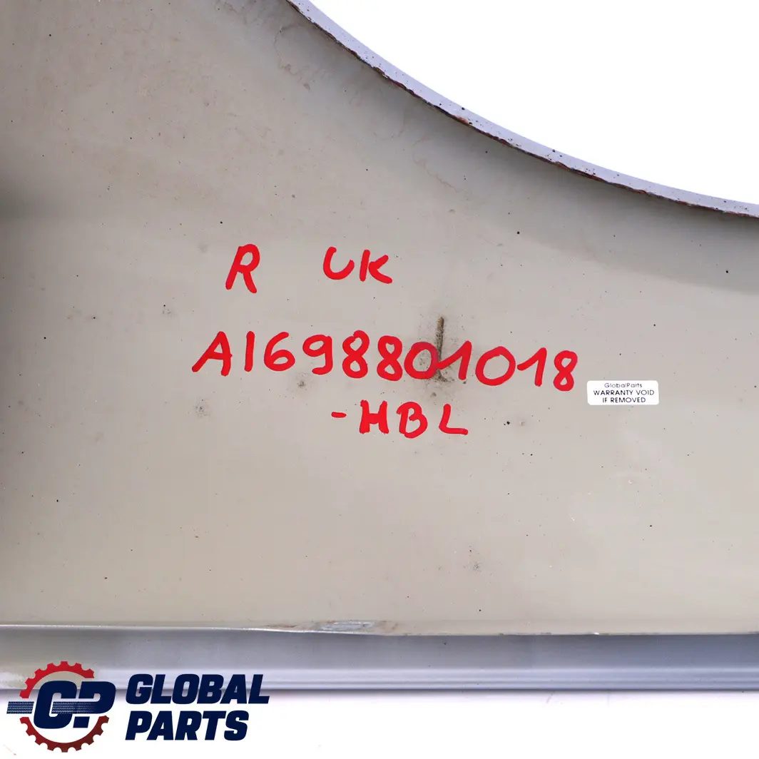Mercedes-Benz B-Class W245 Front Right O/S Side Panel Wing Fender Horizon Blue to with Part number A1698801018 Mercedes-Benz B-Class W245 Front Right O/S Side Panel Wing Fender Horizon Blue - SKU A1698801018-HBL - Part number A1698801018