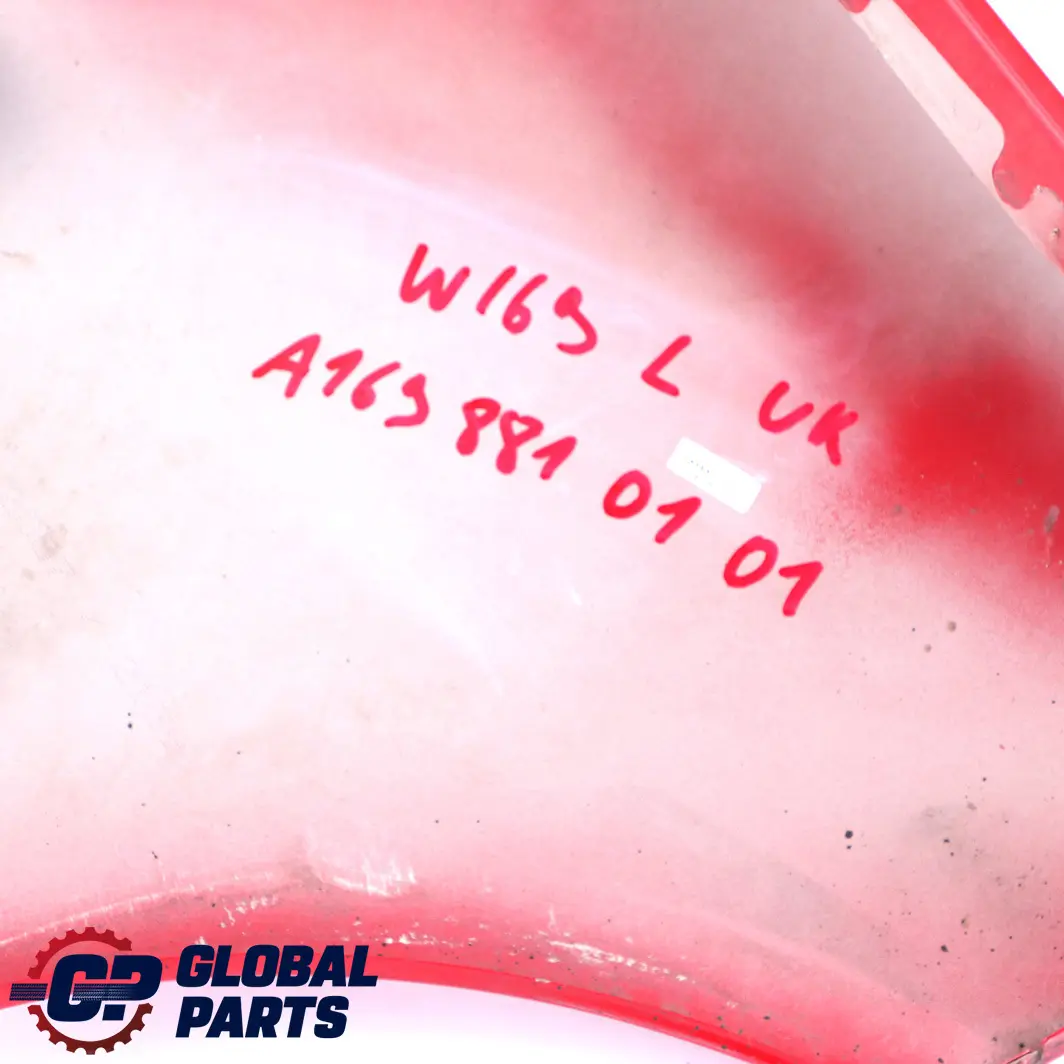 Mercedes-Benz A W169 Front Left N/S Side Panel Wing Fender Jupiter Red - 589 to with Part number A1698810101 Mercedes-Benz A W169 Front Left N/S Side Panel Wing Fender Jupiter Red - 589 - SKU A1698810101-JUR - Part number A1698810101