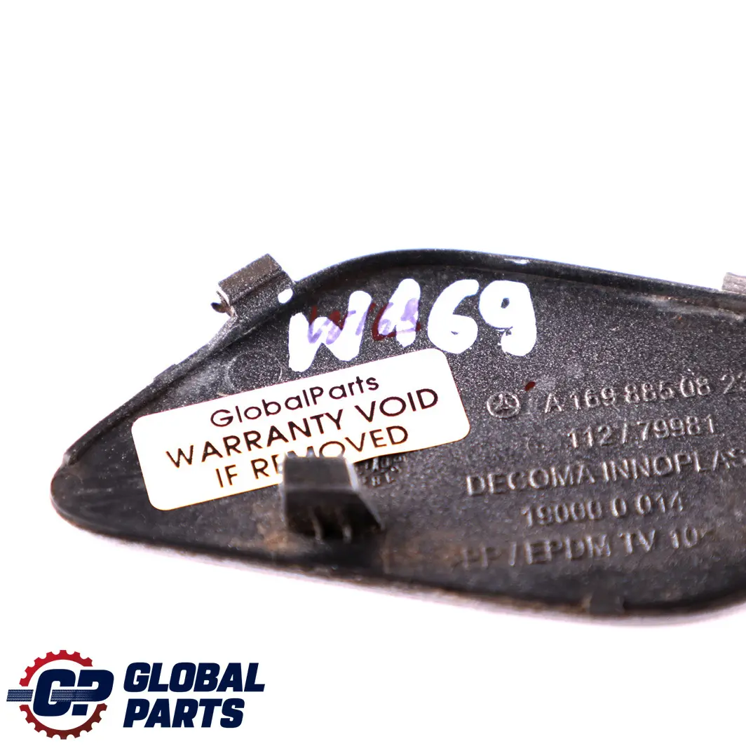 Mercedes-Benz A-Class W169 Front Bumper Tow Eye Hook Cover Cap Mountain Gray to with Part number A1698850823 Mercedes-Benz A-Class W169 Front Bumper Tow Eye Hook Cover Cap Mountain Gray - SKU A1698850823-MG - Part number A1698850823