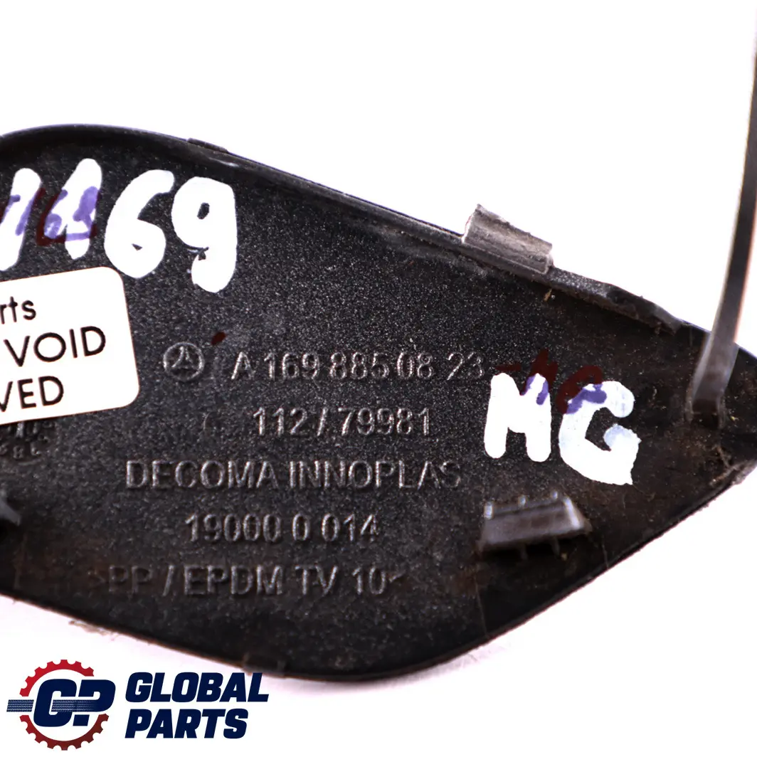 Mercedes-Benz A-Class W169 Front Bumper Tow Eye Hook Cover Cap Mountain Gray to with Part number A1698850823 Mercedes-Benz A-Class W169 Front Bumper Tow Eye Hook Cover Cap Mountain Gray - SKU A1698850823-MG - Part number A1698850823