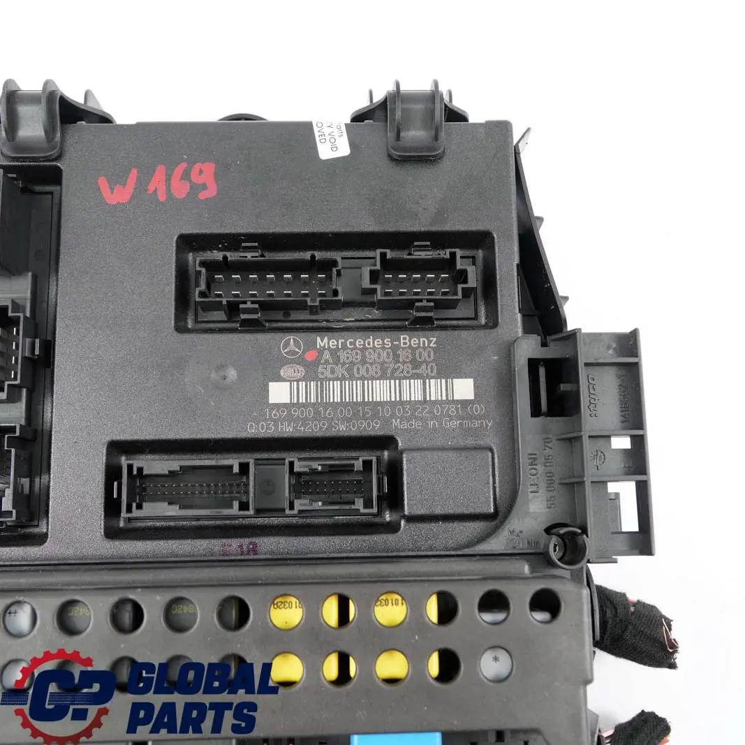 Tecnología SAM Módulo Control Caja Fusibles para Mercedes W169 W245 48V con número de pieza A1699001600 Mercedes W169 W245 48V Tecnología SAM Módulo Control Caja Fusibles - SKU A1699001600 - Número de pieza A1699001600