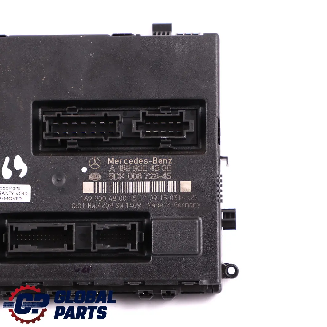  Mercedes-Benz W169 W245 SAM Modulo di controllo scatola dei fusibili - SKU A1699004800 - Numero di parte A1699004800