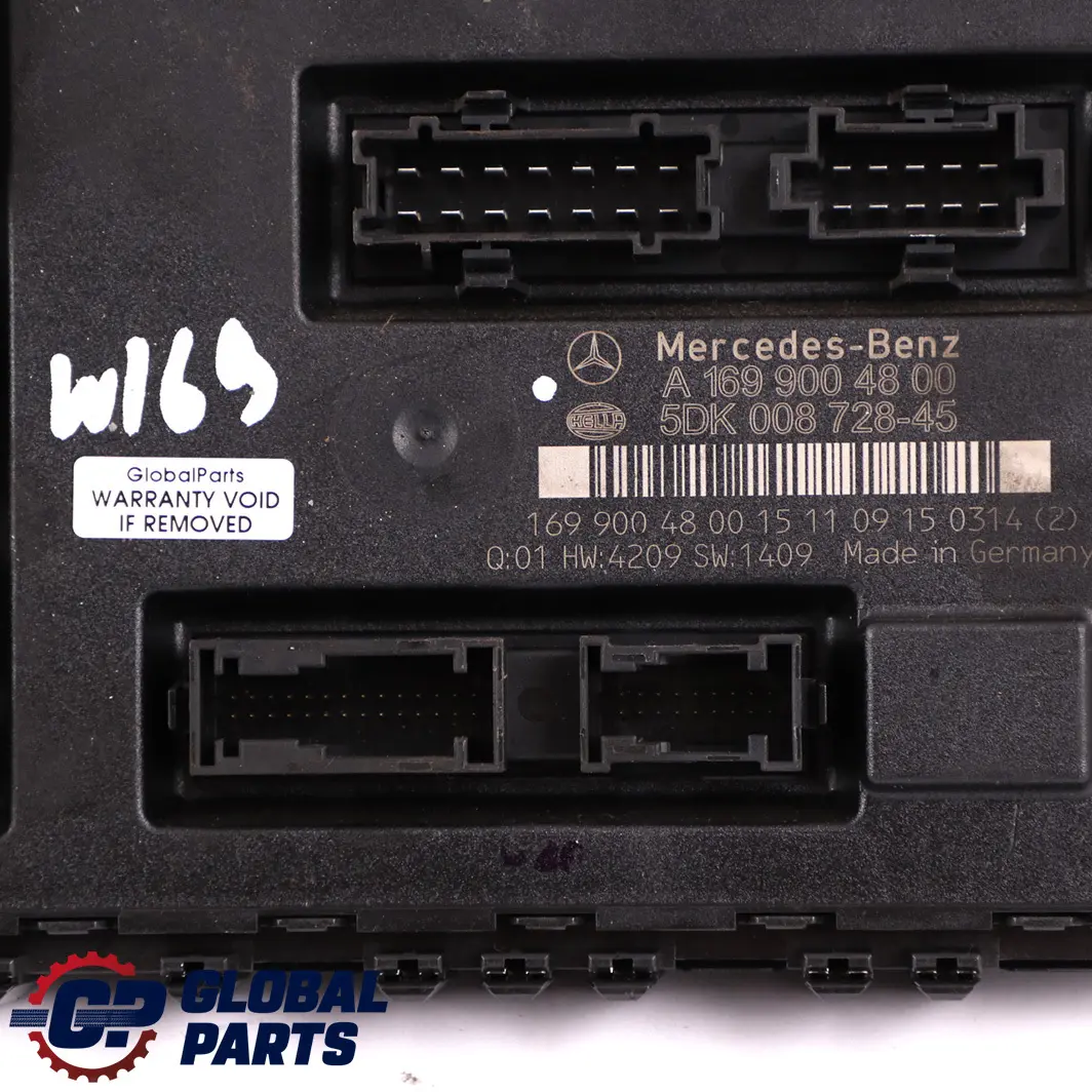  Mercedes-Benz W169 W245 SAM Modulo di controllo scatola dei fusibili - SKU A1699004800 - Numero di parte A1699004800