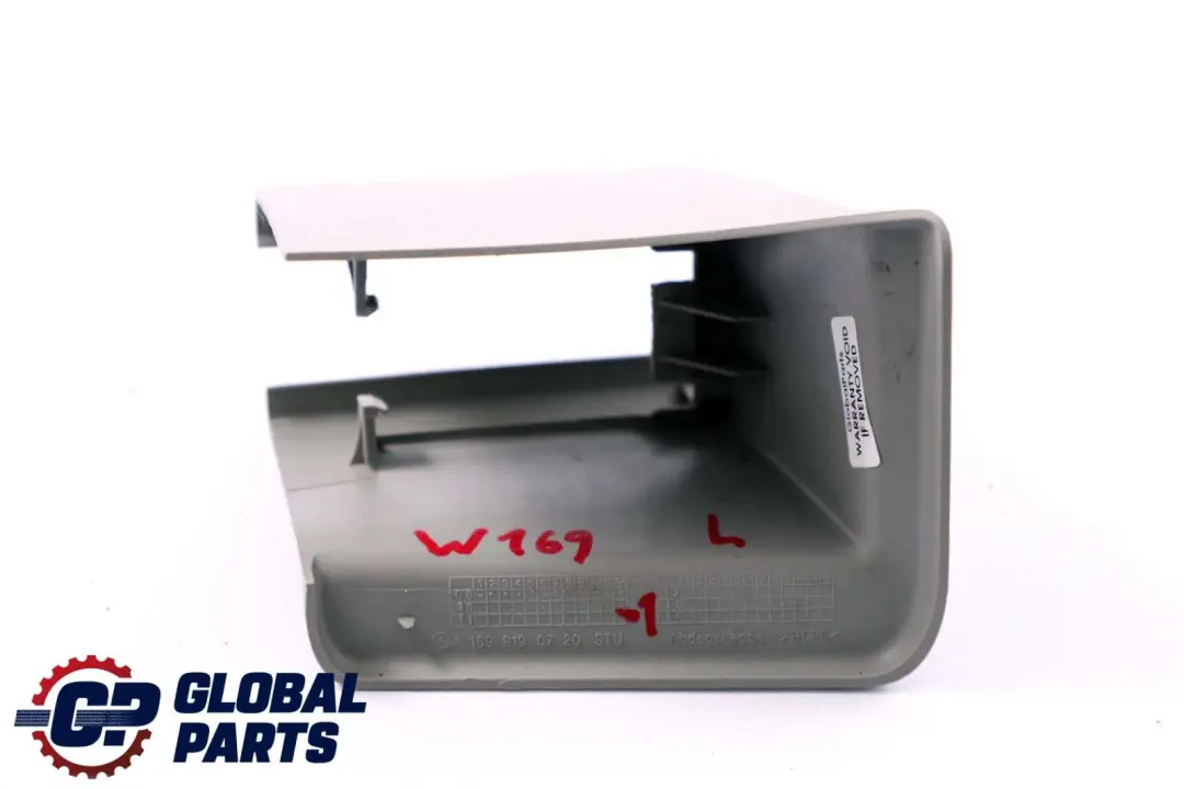 Mercedes W169 W245 Under Front Seat Left Rail Cover Grey - SKU A1699190720-1 - Part number A1699190720
