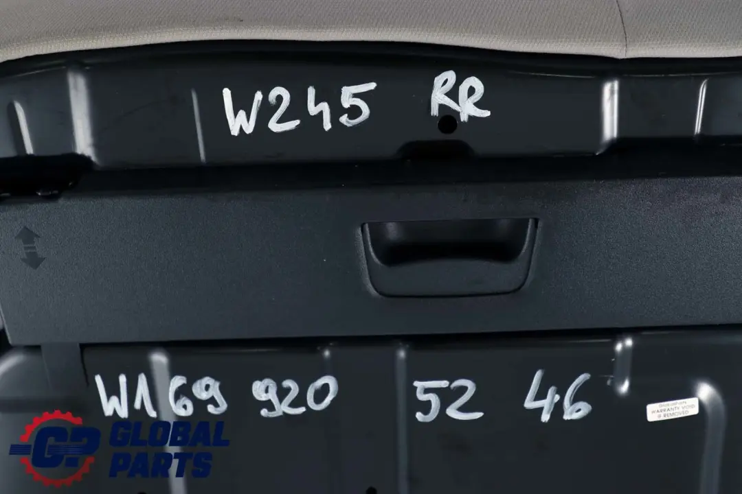 Mercedes Clase B W245 Asiento Trasero Derecho Funda De Tela Gris - SKU A1699205246 - Número de pieza A1699205246