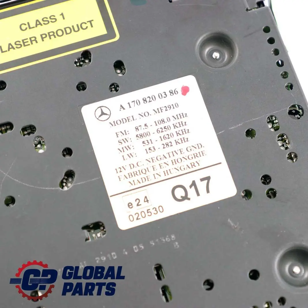 Mercedes-Benz A E M Class W163 W168 W210 CD Player Audio 10 Stereo Radio Unit  - SKU A1708200386 - Part number A1708200386