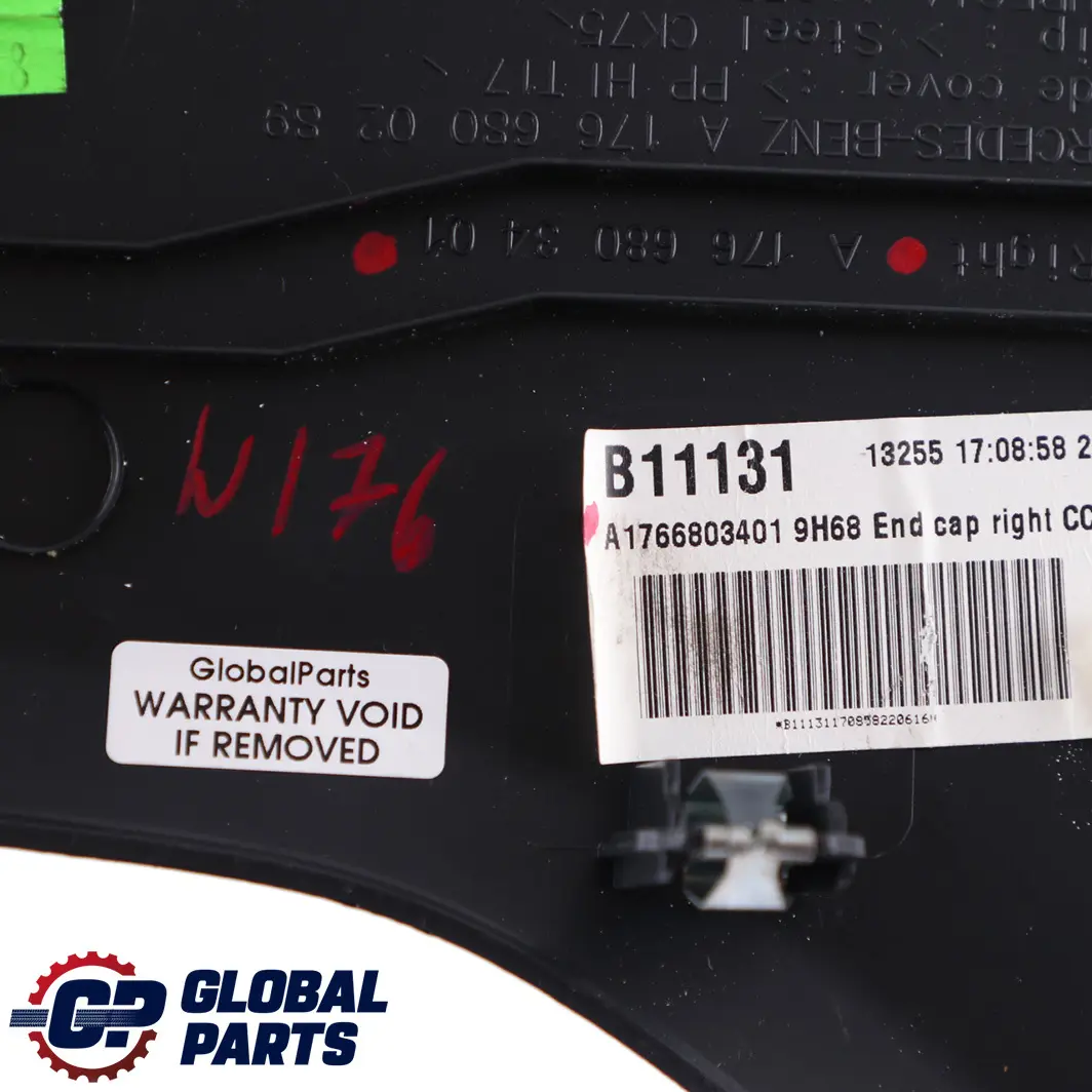  Mercedes-Benz A-Class W176 Cruscotto Pannello copertura destro Trim - SKU A1766803401 - Numero di parte A1766803401