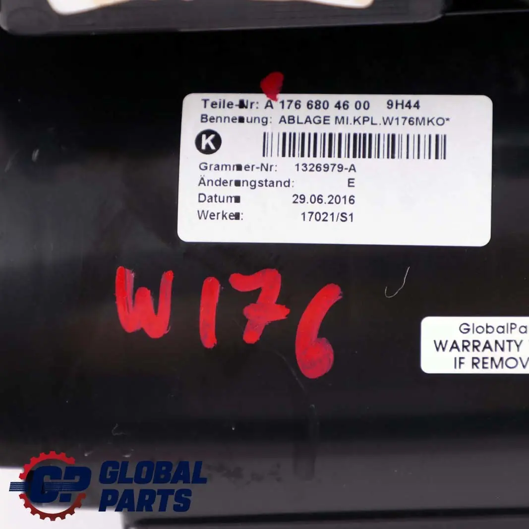 Mercedes-Benz A-Class W176 Centre Console Ashtray Storage Housing Dashboard to with Part number A1766809700 Mercedes-Benz A-Class W176 Centre Console Ashtray Storage Housing Dashboard - SKU A1766809700 - Part number A1766809700